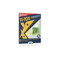 Riem Ti-Tox Piège à Mouches pour Vitres Sticker Colle - Sans Insecticide - Feuillage - 3+1 pièces - Convient pour Mouches