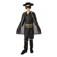 Déguisement Bandit Masqué - Zorro - 7-9 jaar - Taille  122-134 - Age 7 à 9 ans - Sexe Garçon