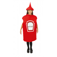 Costume adulte ketchup - mousse - taille unique - Taille  One Size - Sexe Unisex