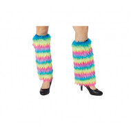 Furry rainbow Beenwarmers - Merk Partyline