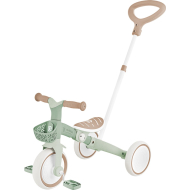 Globber Tricycle 3en1 Learning Trike - Barre de poussée et panier - Âge 12 à 36 mois - Vert sauge - Couleur Vert - Age 1 jusqu'à 3 ans