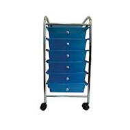Chariot avec 6 tiroirs 33 x 39 x 65 cm - Marque DDD - Options Sur roues