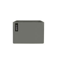 Bloembak op wieltjes Pure Soft Brick 80 cm grijs - Merk Elho - Inhoud 37 l