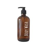 Point-Virgule Boston fles uit glas met pomp amber Body Wash 500ml - Merk Point Virgule