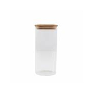 Point-Virgule glazen voorraadpot met bamboe deksel 1,4L - Merk Point Virgule - Kleur Transparant - Materiaal Bamboe