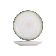 Cosy&Trendy Listra Dinerbord - Ø25cm - Aardewerk - Blauw/Wit - Kleur Blauw,Wit - Materiaal Aardewerk