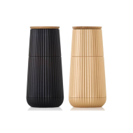 Adhoc Scape Peper-en Zoutmolen - Ø5,8cm - Kunststof - Zwart/Beige - 2 Stuks