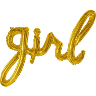 Folieballon Girl - Goud