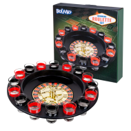 Jeu d’Alcool Roulette - Roue + Verres à Shot + Billes - Adultes - Age Adultes