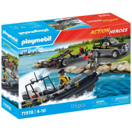 Playmobil Action Heroes Unité Spéciale de Police avec Bateau Rapide - 71978 - Age 4 jusqu'à 10 ans - Collection Action heroes