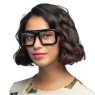 Partybril Retro - Volwassenen - One Size - Zwart
