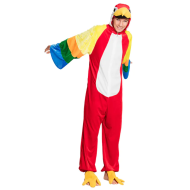Onesie Papegaai - Volwassenen - Max 1.95m - Multicolor - Geslacht Unisex - Maat Nvt