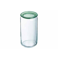 Luminarc Pure Jar Opbergpot met Deksel - 1,5L - Glas - Groen - Materiaal Glas - Kleur Groen
