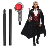 Sceptre Vampire - 78cm - Noir/Argent/Rouge