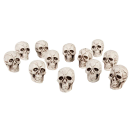 Set de Petits Crânes Décoration - 4x3cm - Blanc - 12 pièces