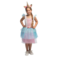 Kinderkostuum Eenhoorn Prinses - Meisjes - 3-4 Jaar - Roze - Leeftijd 3 t/m 4 jaar - Geslacht Meisje - Maat 104