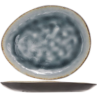 Cosy&Trendy Assiette à déjeuner/Assiette à dessert - 20x16cm - Faïence - Gris - Couleur Gris - Matériel Poterie