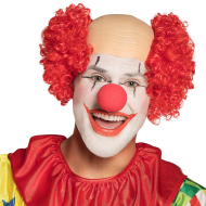 Perruque Clown Baldy - Hommes - Rouge