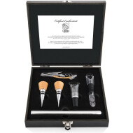 Laguiole Style de Vie Coffret Tire-Bouchon avec Accessoires – Bois de Chêne – Acier Inoxydable