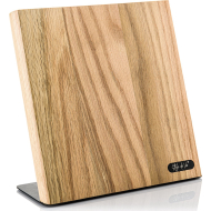 Style de Vie Bloc Couteaux Magnétique avec Socle - 22x23x10cm - Chêne - Brun