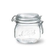 Le Parfait Super Pichet de Conservation - Couvercle à Pince - 500ml - Verre - 6 Pièces - Couleur Transparant - Matériel Verre