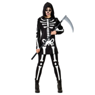 Costume Squelette - Femmes - Medium/Large - Noir - 2 pièces - Age Adultes - Sexe Dames - Taille  M/L