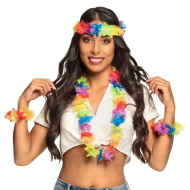 Hawaï Regenboog Set - Volwassenen - One Size - Multicolor - 4 stuks