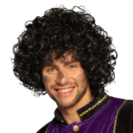 Pruik Piet - Heren - Zwart