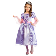 Robe Déguisement Princesse Victoria - Filles - 7-9 Ans - Violet - Age 7 jusqu'à 9 ans - Sexe Fille - Taille  128/134