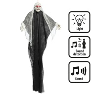 Fantôme Éclair Décoration Suspendue - Avec Lumière et Son - 170cm - Noir