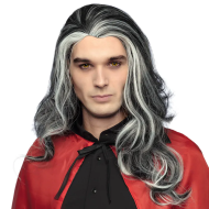 Perruque Vampire Louis - Hommes - Gris/Noir