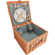 Cosy & Trendy Panier Pique-Nique 2 Personnes - 32x18cm - Osier - Brun