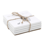 Cosy&Trendy Dessous de Verre - Ø10cm - Blanc - 4 pièces - Marque Cosy & Trendy - Couleur Blanc