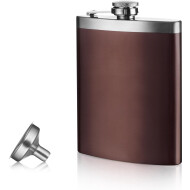 Vacu Vin Heupflacon met Trechter - RVS - Bruin - Inhoud 240 ml - Kleur Bruin