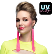 Paar Oorbellen UV Blacklight - 20cm - Neonroze