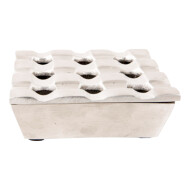 Cosy&Trendy Asbak - Vierkant - 11x11x4cm - Mataluminium - Grijs - Merk Cosy & Trendy