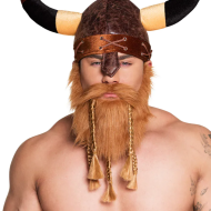 Vikingbaard - Volwassenen - One Size - Bruin