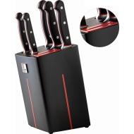 Richardson Sheffield Velocity Messenblok met Slijper - Hout - Zwart/Rood/Zilver - 5 Delig