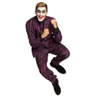 Costume Le Méchant - Hommes - Taille 58/60 - Noir/Violet - Taille  58/60 - Sexe Hommes - Age Adultes