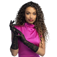 Paire de Gants en Dentelle Milan - Femmes - Noir