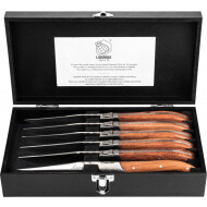 Laguiole Style de Vie Luxury Line Couteaux à steak - 10cm - Inox - Brun - 6 Pièces