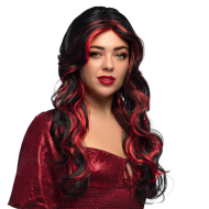 Perruque Devilicious - Femmes - Noir/Rouge