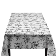 Nappe Toile d’Araignée - 135x275cm - PE - Blanc/Noir