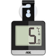 ADE Thermometer voor Koelkast of Diepvries - 6x9,8x1,5cm - Zwart/Grijs