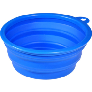 Reis eetpot silicone blauw 17cm - Kleur Blauw - Materiaal Silicone - Eigenschappen Nvt - Vorm Rond