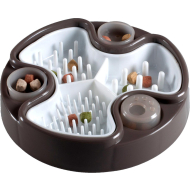 Educatieve eetpot Brain bruin 24cm - Vorm Rond - Kleur Wit,Bruin - Materiaal Plastiek - Eigenschappen Wasbaar