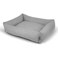 Mand Snug Silver Spoon 100x80cm - Kleur Grijs - Materiaal Textiel - Vorm Rechthoekig