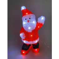 Kerstman LED acrylic 29 cm - Nieuw sinds 17/11/2022 - Merk DDD - Kleur Rood,Wit  - Voeding Netstroom