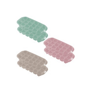 Oslo Bac à Glaçons - 26x15,5x4cm - Plastique - Bleu/Brun/Rose - 3 Pièces