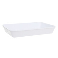 Araven Plateau Profond - 19x28x4cm - Plastique - Blanc - Couleur Blanc - Matériel Matière plastique
